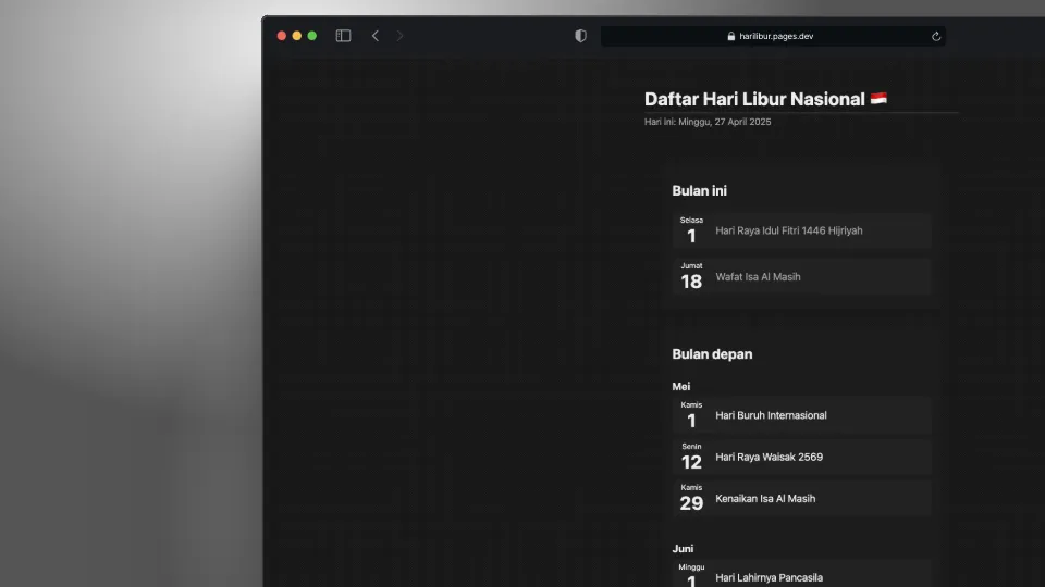 Harilibur cover